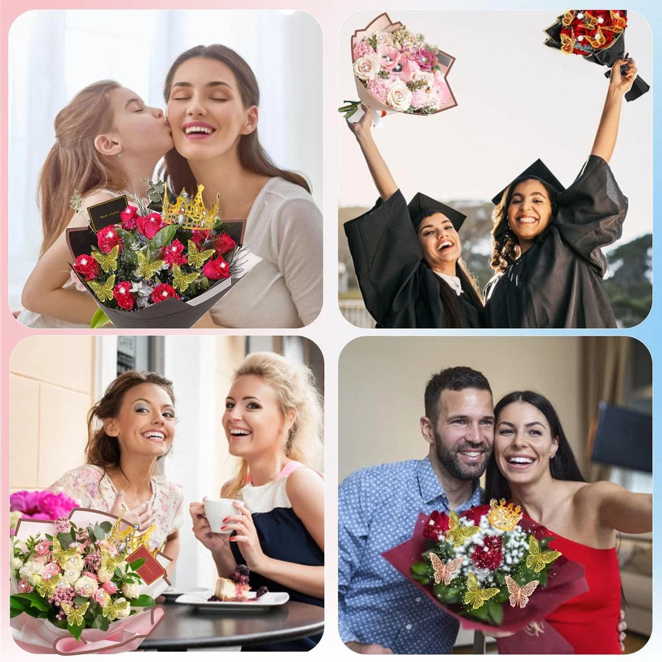 Kit de papel de envolver flores de 311 piezas con 100 hojas de papel de envolver floral impermeable Foto 4 de 4