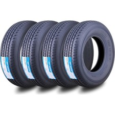 Free Country Grand Ride Set 4 Trailer Tires ST225/75R15 10 Ply Load Range E