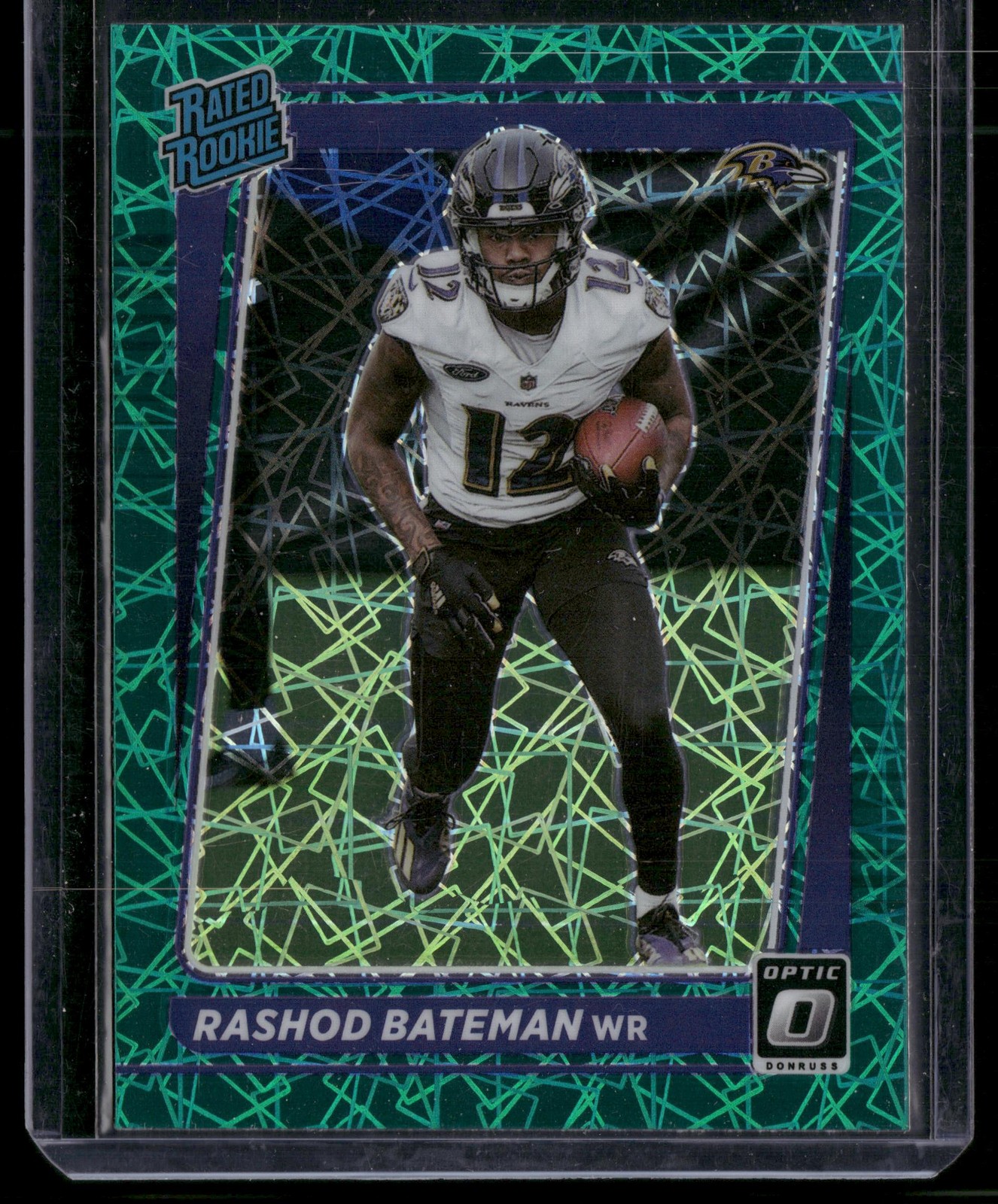 2021 Donruss Optic #210 Rashod Bateman Green Velocity