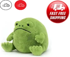 New Ricky Rain Frog Plush Frog Stuffed Toy, Green Frog Body, Soft Stuffed Gifts