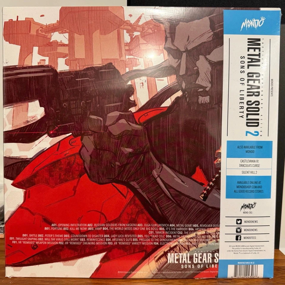 SDCC Metal Gear Solid 2: Sons of Liberty Mondo Vinyl Soundtrack 3xLP  Tri-Color - Image 2 of 4