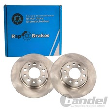 2x RAP BRAKES BREMSSCHEIBEN 278mm VOLL HINTEN passend für ALFA ROMEO 159 BRERA G