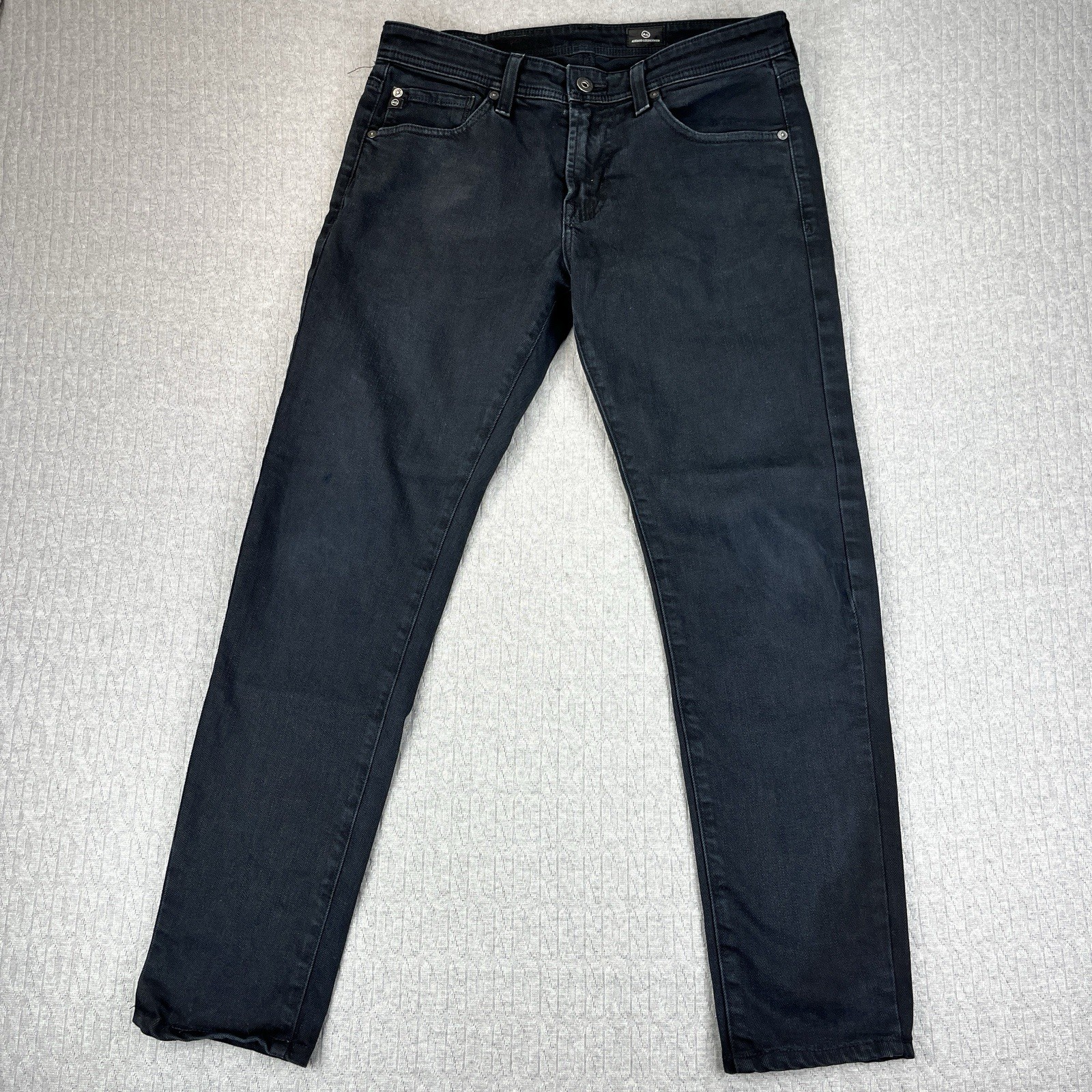 AG Adriano Goldschmied Jeans Men 30X27 1/2 Black tapered Leg Denim Pants