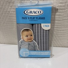 Graco Pack N Play Playard Fitted Sheets Pack of 2 Size 39 in x 27 in New