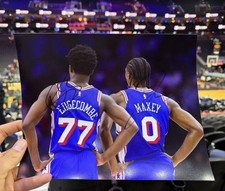 Tyrese Maxey & VJEdgecombe Signed 8x10 Photo Philadelphia 76ers