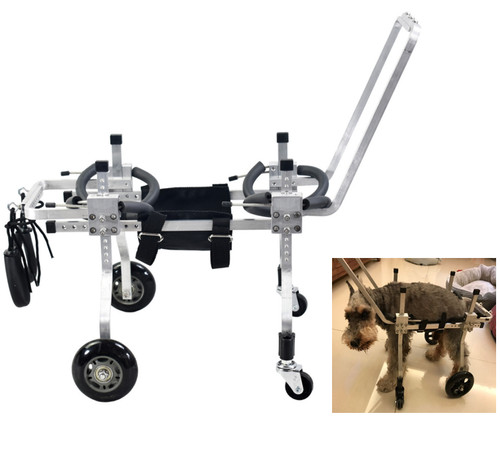 Adjustable Pet/Dog Wheelchair 4-Wheels Cart For Handicapped Dog/Cat 35.3-44lb
