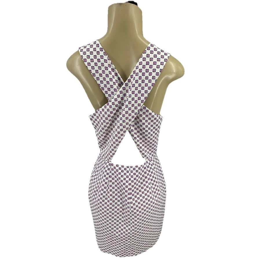 Club Monaco размер 6 женщин Salma крест-накрест назад мини-платье карман без рукавов L37 - Изображение 3 из 4