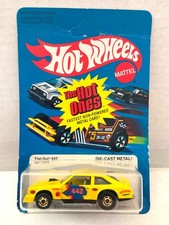 Hot Wheels FLAT OUT 442 - 1980 The Hot Ones - Yellow, Gold HO Wheels, HONG KONG