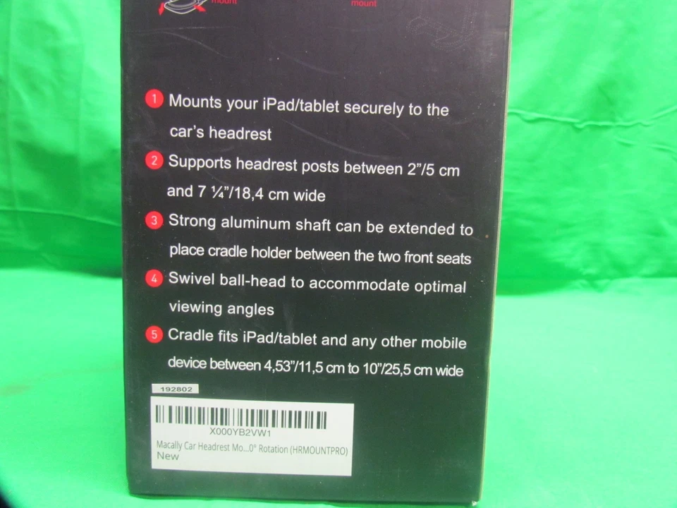 Macally Car Headrest Mount Holder for Apple iPad iPhone Tablets Etc New Sealed - Image 4 of 4