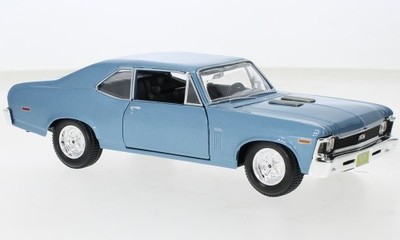 Maisto MAI31262BLUE - 1/24 - Chevrolet Nova SS, hellblau, 1970 - Neu