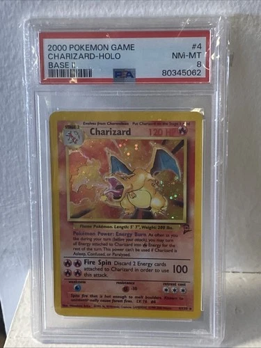 PSA 8 ~ 2000 POKEMON GAME #4 CHARIZARD-HOLO ~ BASE II