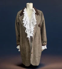 Vintage 1980 INNER VIEW for Gitano brown plaid oversized western coat Medium