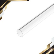 2pcs Clear Rigid Pipe 3/8" 9mm ID x 1.3ft 0.02" Wall Round Tube Tubing