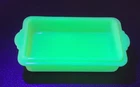 Vintage McKee Uranium Custard Glass Butter Dish No Lid