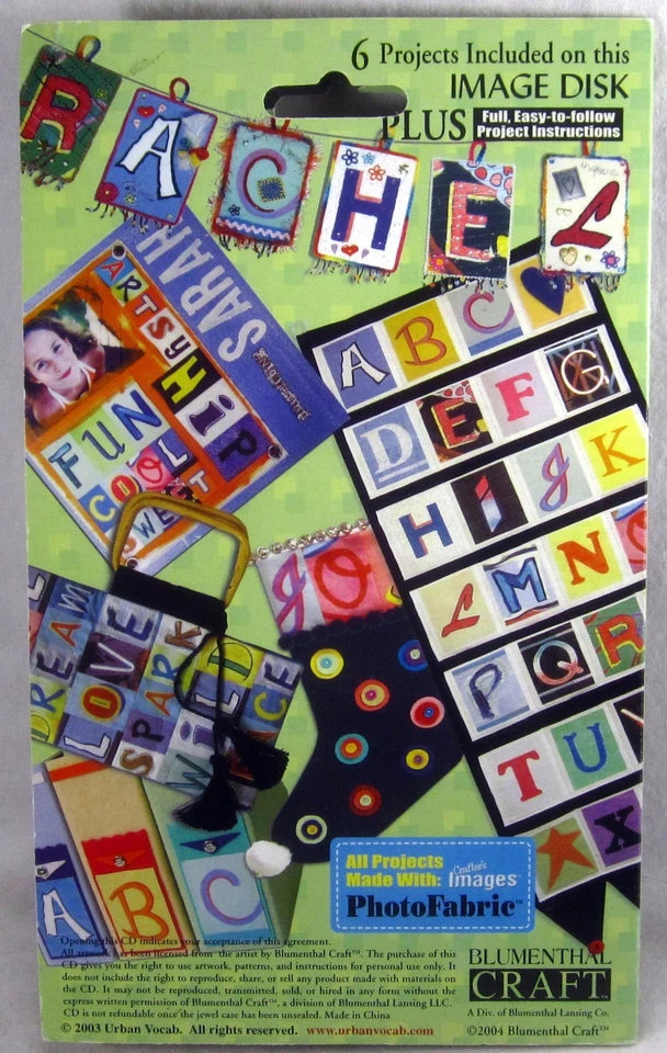 CRAFTERS IMAGE DISK Urban Vocab 43 Hi-Res Images/6 Projects for PhotoFabric - Image 4 of 4