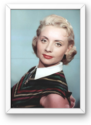Gerahmtes Foto Annie Cordy - Farbe - (weißer Holzrahmen) - 15x20
