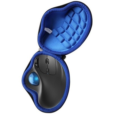 Hermitshell Hard Travel Case for Nulea M501 Wireless Trackball Mouse (Black+Blue