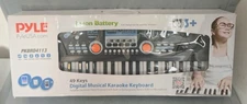 Pyle 49-Key Portable Electric Karaoke Keyboard Rechargeable Battery New Open Box