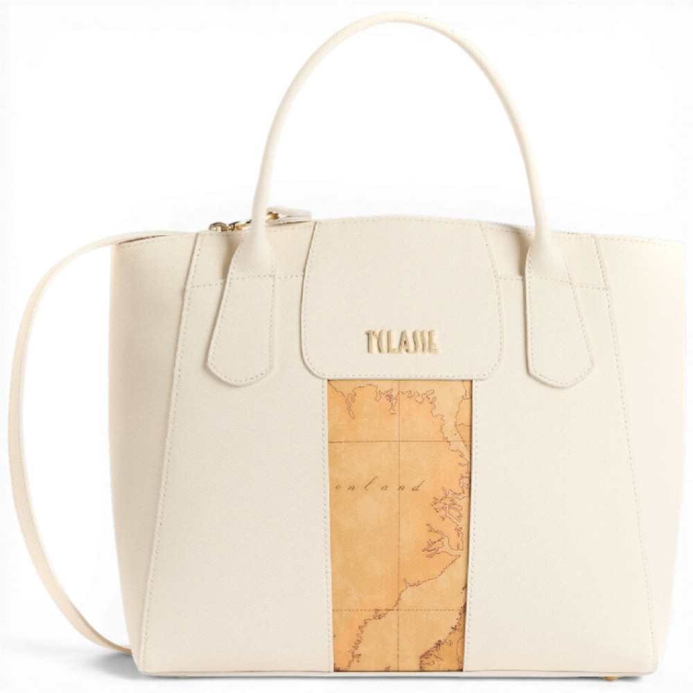 Mode Alviero Martini 1 Classe Bloom City Damenhandtasche Elfenbein aus Leder 50290₽