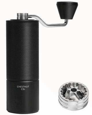 Chestnut C3S Manual Coffee Grinder S2C Steel Burr Adjustable Travel Black