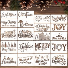 Reusable Christmas Stencils for Card Making  Wood Crafts - 4  Design