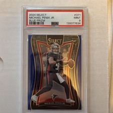 2024 Select Football Michael Penix Jr Blue Prizm /99 RC PSA 9
