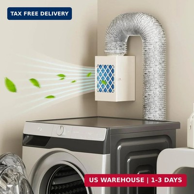 Indoor Dryer Vent Kit, HG Power Metal Dryer Vent Box, Safety Vent Flap, Dryer Li