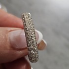 18kt White Gold 5ct Inside Out Diamond Hoop Earrings — photo 4
