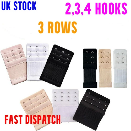 3ROW 2,3,4Hook Bra Extension Extender Bra Strap Strapless Underwear Maternity !!