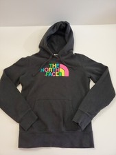 The North Face Women's Size XS Black Colorful Logo Pullover Hoodie