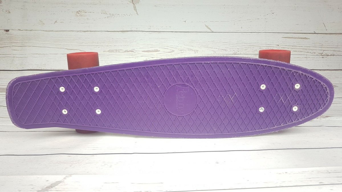 Penny Board Australia 22 Pouces - Skateboard Violet Orange Design Hawaïen - Occasion Bon état