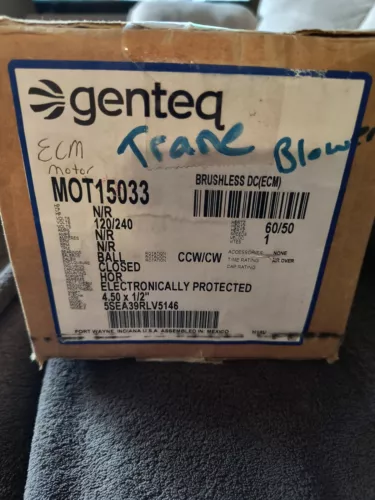 Genteq MOT15033 5SEA39RLV5146 Blower Motor 1HP 120/240V CCW 5658 New Trane V5146