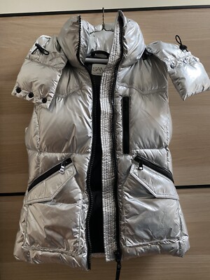 SAM. New York Puffer Vest w/ Hood & Pockets Women's Metallic