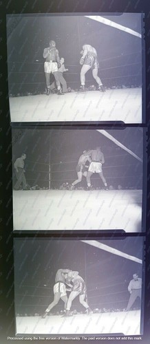 BOXING JOE LOUIS VS JERSEY JOE WALCOTT NEGATIVE x3 BERÜHMTER FOTOGRAF 1947