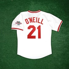 Paul O'Neill 1990 Cincinnati Reds World Series Men's Home Cooperstown Jersey
