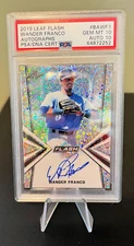 2019 Leaf Flash Auto #BAWF1 Wander Franco RC (Rays)PSA/DNA Dual PSA 10 Gem Mint!