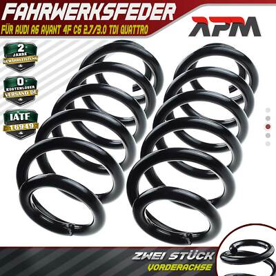 2x Federn Fahrwerksfeder Vorne für Audi A6 Avant 4F2 4F5 C6 2.7/3.0 TDI quattro