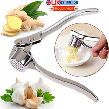 Heavy Duty Stainless Steel Garlic Squeezer Press Crusher Removable Kitchen Tool