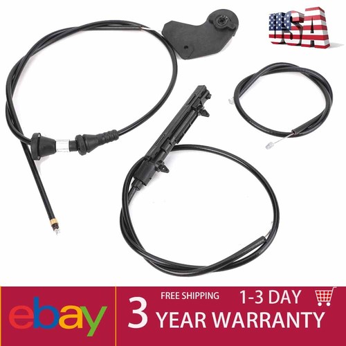 51238208442 For BMW E46 1999-2005 3PCS KIT Engine Hood Release Bowden Cable