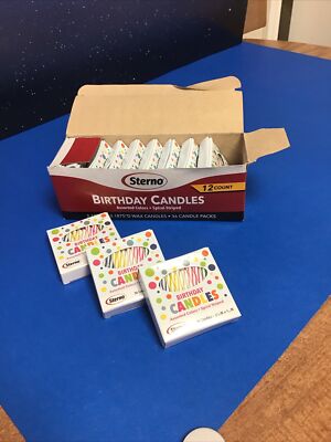 Birthday Candles Spiral Striped Assorted Colors (12 Boxes Of 36 Each)