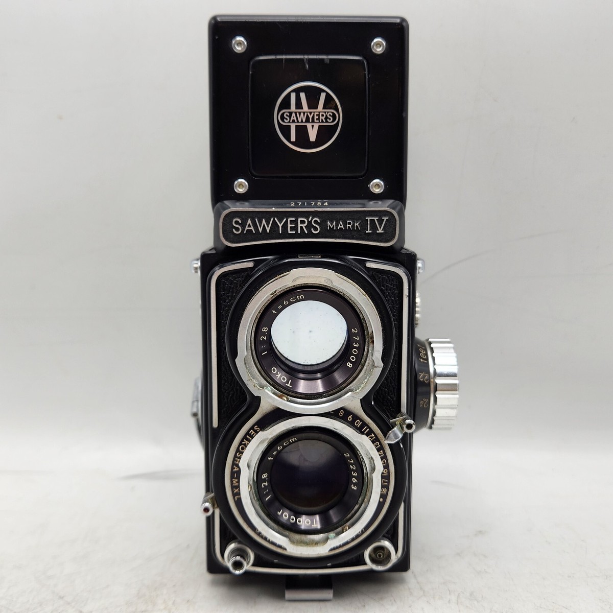 Vintage Sawyers Mark IV 4x4 TLR Camera (Primo Jr) w/ 6cm F2.8