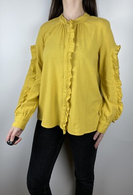 BaSh Cotton Ruffles Women's Shirt Size 0