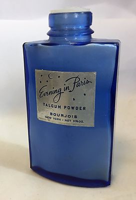 Vintage Bourjois Evening in Paris - Talcum Powder Bottle - Empty (No Lid)