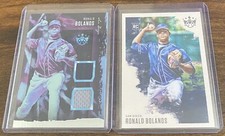 Ronald Bolanos 2020 Panini Diamond Kings DK Materials Rookie RC Padres Lot (2)