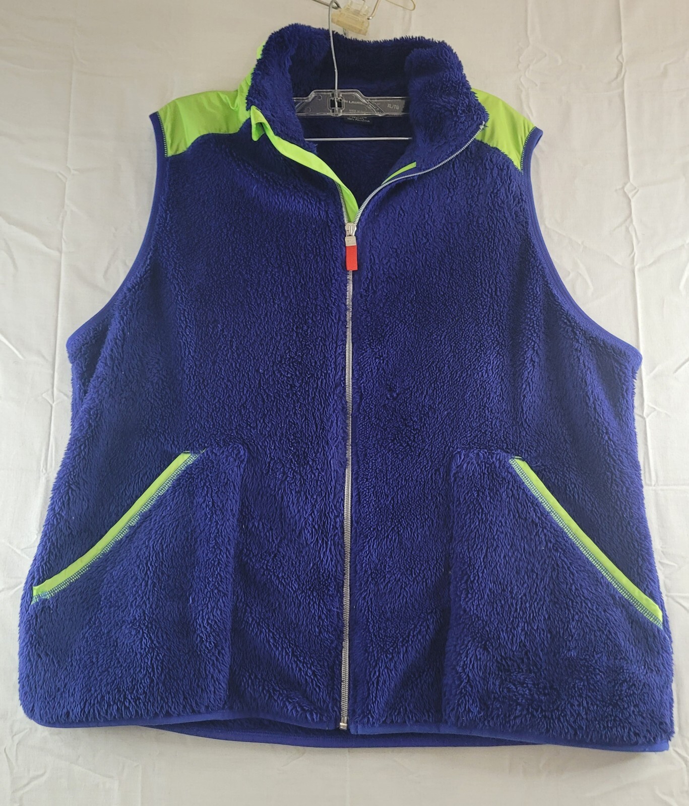 Ralph Lauren Golf Gilet Smanicato Pile Pesante Uomo Taglia XL Extra Large Big PONY