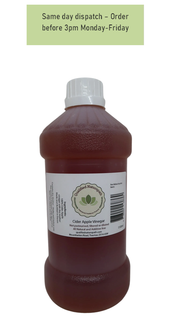 1100ml Cider Apple Vinegar With Mother - Made in Devon from Organic Apples