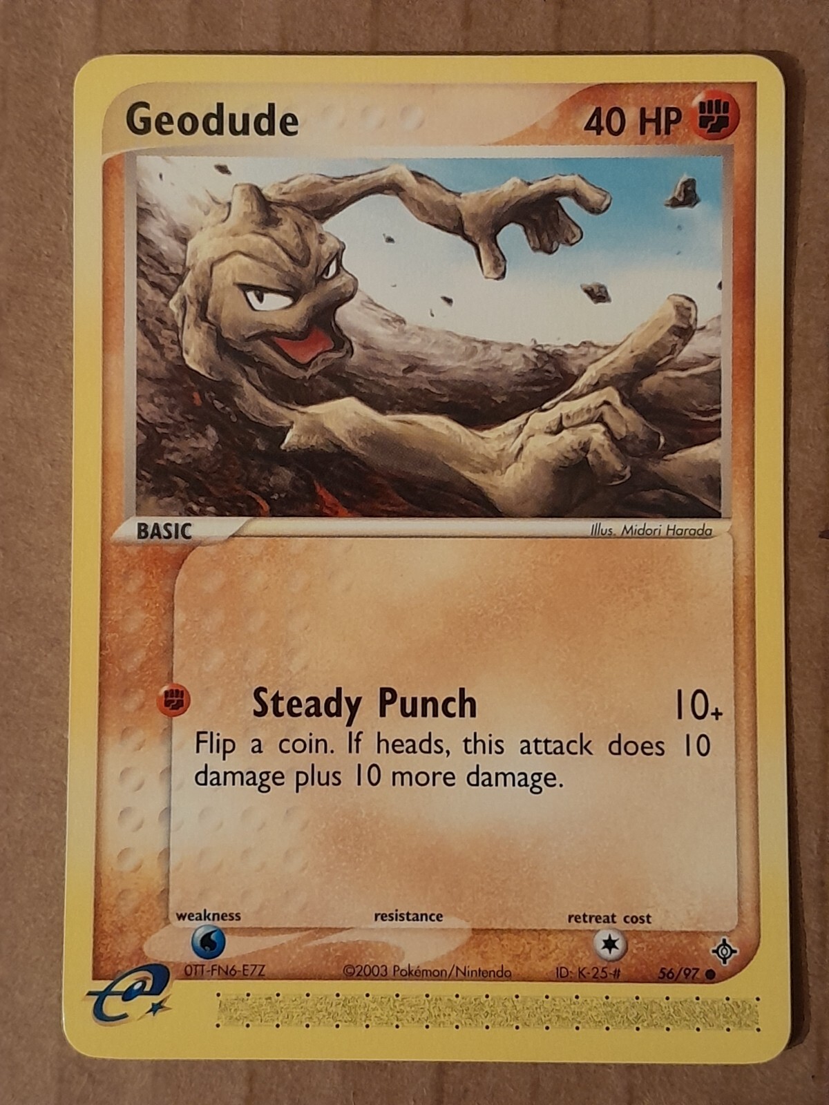 Pokemon Geodude 56/97 Ex Dragon Common NM See Pictures