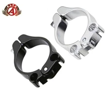 ALLOY CLAMP-ON DOUBLE CABLE HOUSING STOP IN DIFFERENT SIZES SILVER OR BLACK.
