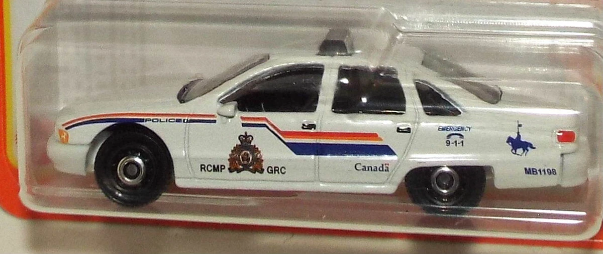 New Matchbox Die Cast Chevy Caprice police Car RCMP in White
