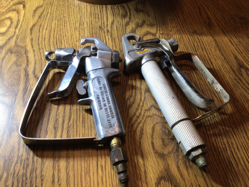 Two pressure paint guns used or for parts eBay
